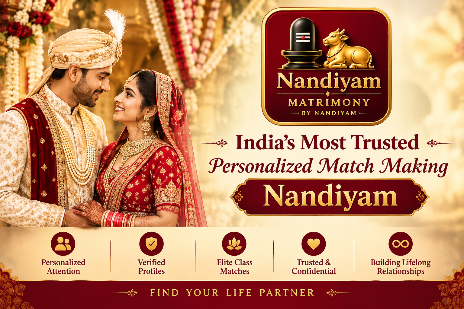 Nandiyam- India's Most Trusted Personalised Matchmaking Company